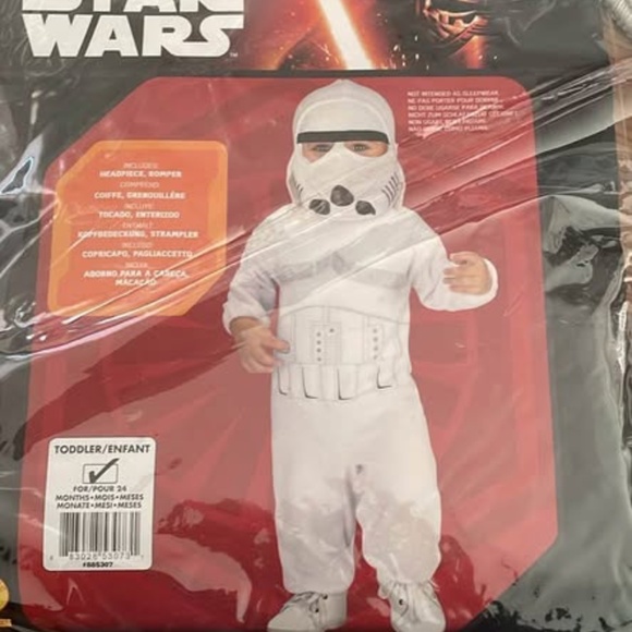 BRAND NEW baby toddler boy girl star wars stormtrooper halloween costume size 24 - Picture 3 of 6